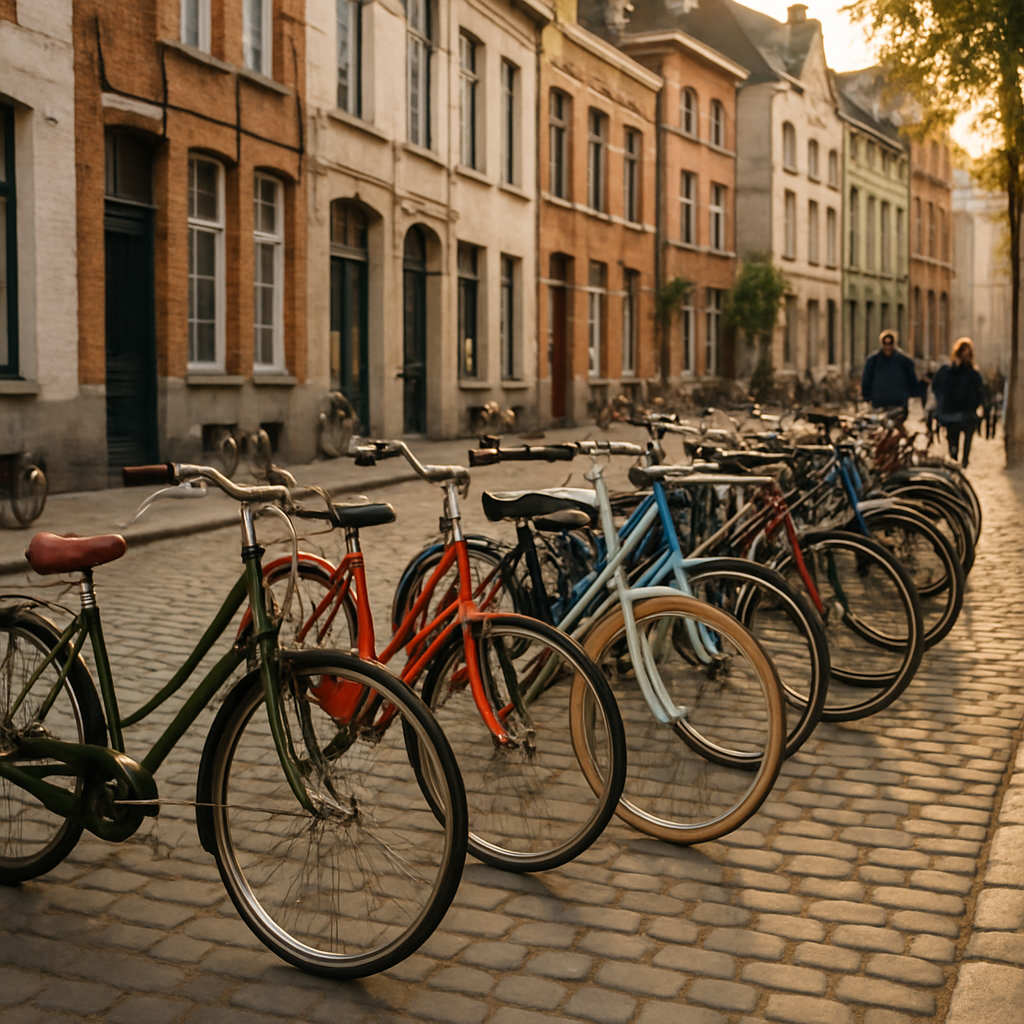 Close-up van stadsfiets accessoires zoals mand, slot en verlichting